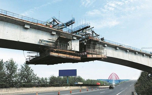 合福铁路南淝河桥本月底完成合龙 为我国跨度最大高铁桥