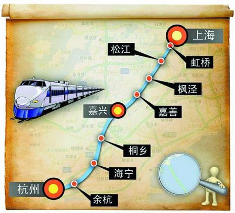 沪杭高铁线路图