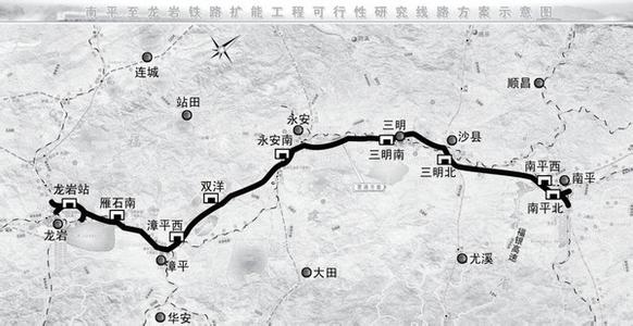 南三龙铁路路线图