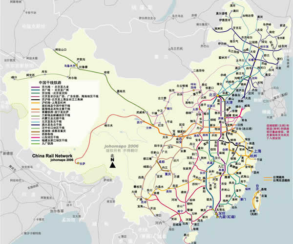 中国铁路网络图-中国铁路地图图片